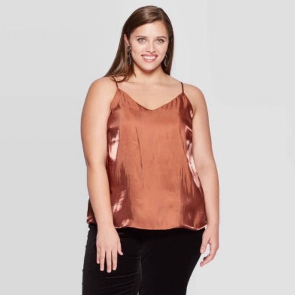 Unworn Target A New Day Metallic Satin Copper Cami